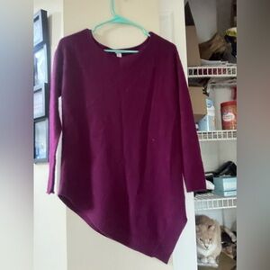 Halogen Plum Asymmetrical Sweater